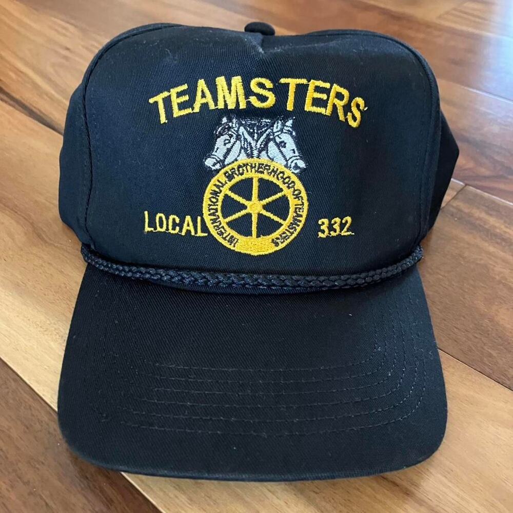 Teamsters hat Local 332 Flint Michigan vtg Made in USA Strapback Cap